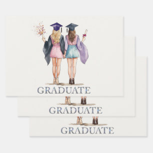 Feuille De Papier Cadeau Amis diplômés