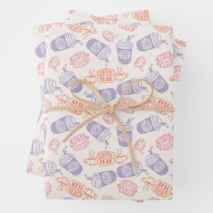 Feuille De Papier Cadeau AMIS™   Pastel Central Perk Motif
