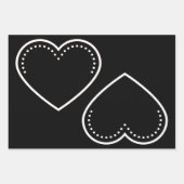 Feuille De Papier Cadeau Amour Coeur Blanc Saint Valentin (Devant)