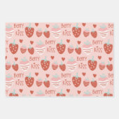 Feuille De Papier Cadeau Amour de Baie Mignonne (Devant)