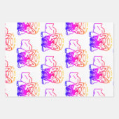 Feuille De Papier Cadeau Amour de Bouledogue Français French Bulldog (Devant)