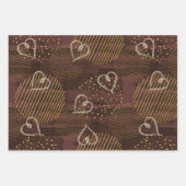 Feuille De Papier Cadeau Amour Doré (Devant 2)