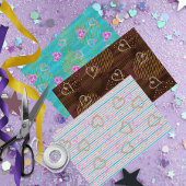 Feuille De Papier Cadeau Amour Doré