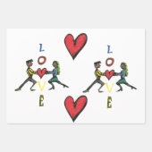 Feuille De Papier Cadeau Amour et Coeurs (Devant 3)