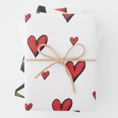 Feuille De Papier Cadeau Amour et Coeurs (En situation)