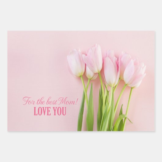 Feuille De Papier Cadeau Amour Maman (Devant)