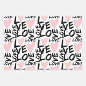 Feuille De Papier Cadeau Amour moderne (Devant)