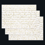 Feuille De Papier Cadeau Amour Or Élégant Typographie Moderne de Mariage<br><div class="desc">Les cadeaux de mariage dans une typographie moderne de couleur or faux avec un script I Love You font une présentation incroyable. Idéal pour les jeunes mariés,  les douches de mariée,  les cadeaux de mariage,  les nouveaux foyers,  les fêtes de fiançailles,  et plus encore.</div>