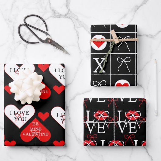 Feuille De Papier Cadeau Amour pour la Saint-Valentin (Recto)