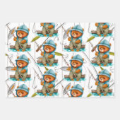 Feuille De Papier Cadeau Amoureux de la pêche (Devant)