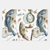 Feuille De Papier Cadeau Amoureux de la pêche (Devant)