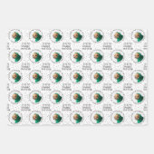 Feuille De Papier Cadeau Amoureux des chiens moderne Trois vacances de Noël (Devant 3)