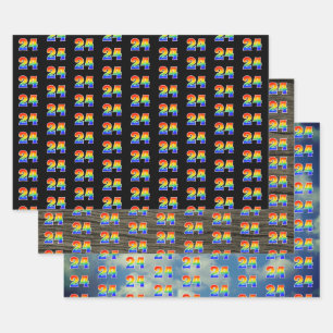 Feuille De Papier Cadeau Amusant, Coloré, Motif Spectre Arc-en-Ciel 24 Evén