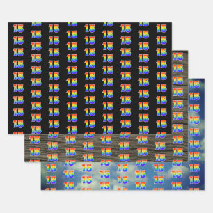 Feuille De Papier Cadeau Amusant, coloré, Rainbow Spectrum Motif 15 Event #