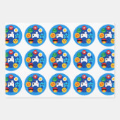 Feuille De Papier Cadeau Amusant Retro Arcade (Devant 3)