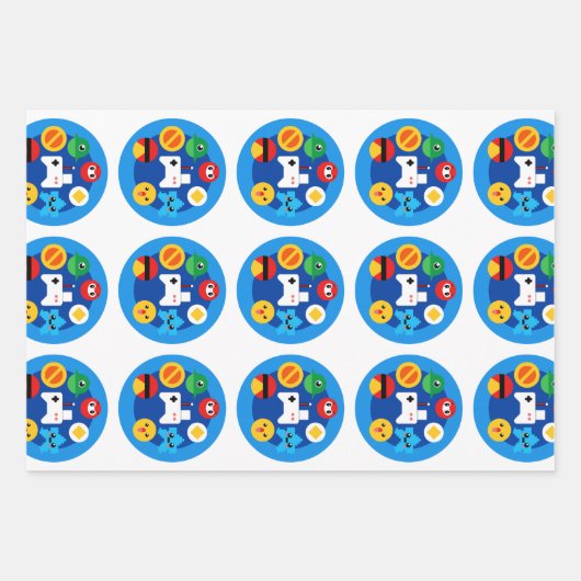 Feuille De Papier Cadeau Amusant Retro Arcade (Devant 2)