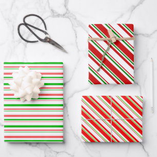 Feuille De Papier Cadeau Amusant rouge, blanc, vert coloré inspiré Noël
