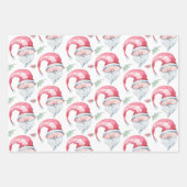 Feuille De Papier Cadeau Amusants Enfants Aquarelle Noël (Devant 3)