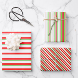 Feuille De Papier Cadeau Amusants Rouge, Blanc, Vert Noël Grandes Thématiqu