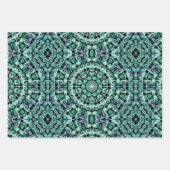 Feuille De Papier Cadeau Amusants Turquoises et noirs (Devant 2)