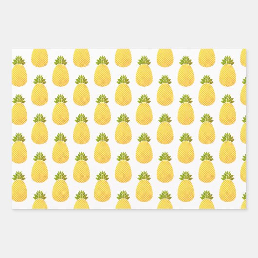 Feuille De Papier Cadeau Ananas (Devant 2)