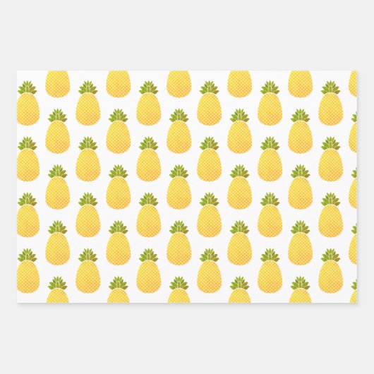 Feuille De Papier Cadeau Ananas (Devant)