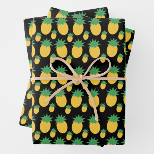 Feuille De Papier Cadeau Ananas ! (En situation)