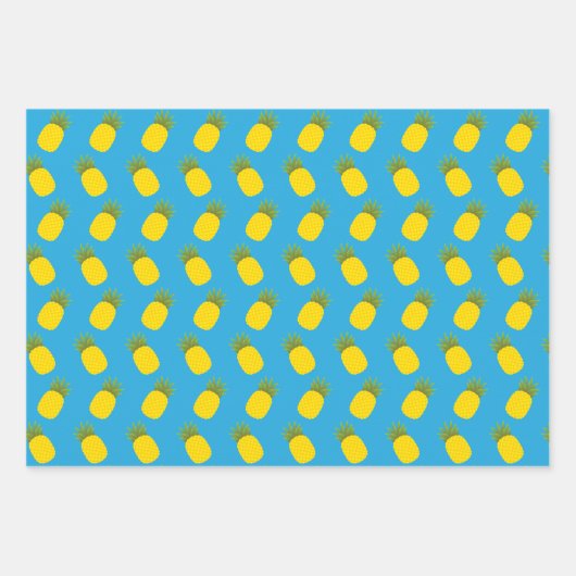 Feuille De Papier Cadeau Ananas (Devant)