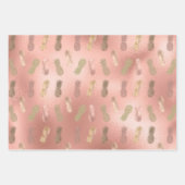 Feuille De Papier Cadeau Ananas à Parties scintillant rose Glam (Devant)