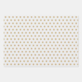 Feuille De Papier Cadeau Ananas en or blanc Pois Grilles solides (Devant 2)