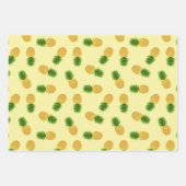 Feuille De Papier Cadeau Ananas jaune (Devant 2)
