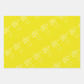 Feuille De Papier Cadeau Ananas jaune mignon design (Devant 3)