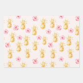 Feuille De Papier Cadeau Ananas Tropical Blush Gold (Devant 3)
