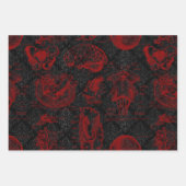 Feuille De Papier Cadeau Anatomie du vampyre gothique Crimson (Devant 2)