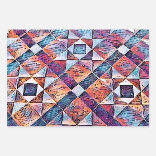 FEUILLE DE PAPIER CADEAU ANCIENNE ANGLETERRE CARRELAGE SOL (Devant 3)