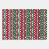 Feuille De Papier Cadeau Ancienne mode Candies de Noël Motif (Devant 3)