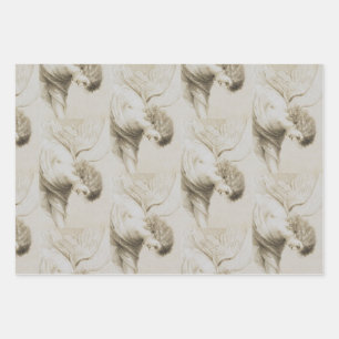 Feuille De Papier Cadeau ange chrétien par Francesco Bartolozzi