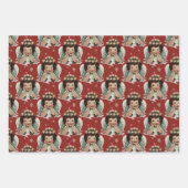 Feuille De Papier Cadeau Ange de Noël Vintage (Devant)