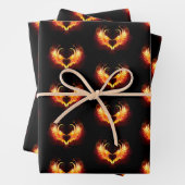 Feuille De Papier Cadeau Angel Fire Heart with Wings (En situation)
