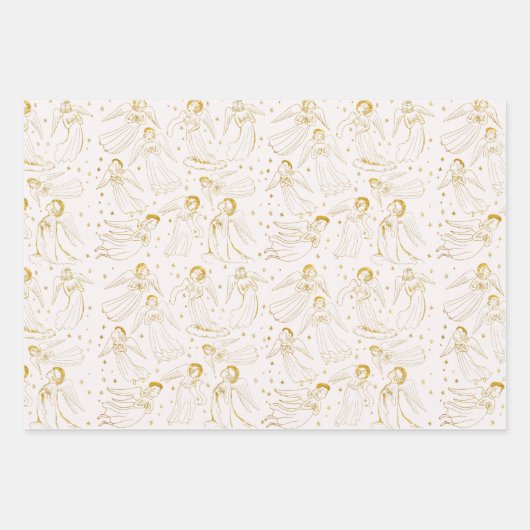 Feuille De Papier Cadeau angels pattern | set I (Devant 2)