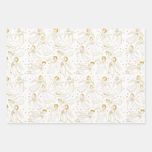 Feuille De Papier Cadeau angels pattern | set III (Devant 2)