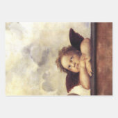 Feuille De Papier Cadeau ANGES / Cherubs ailés, Nuages Raffaello Sanzio (Devant 3)