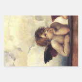 Feuille De Papier Cadeau ANGES / Cherubs ailés, Nuages Raffaello Sanzio (Devant 2)