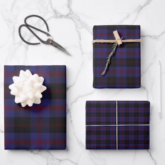 Feuille De Papier Cadeau Angus District Tartan Scottish Plaid (Recto)