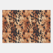 Feuille De Papier Cadeau Animal Brown occidental de vache noire (Devant 2)
