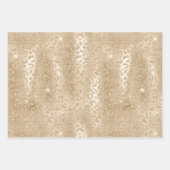 Feuille De Papier Cadeau Animal Print Gold Glitter  (Devant 3)