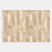 Feuille De Papier Cadeau Animal Print Gold Glitter  (Devant)
