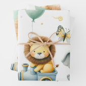 Feuille De Papier Cadeau Animals birthday (En situation)