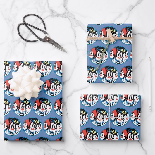 Feuille De Papier Cadeau Animaniacs | Warner Siblings Circle Graphic (Recto)