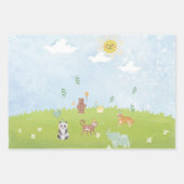 Feuille De Papier Cadeau animaux (Devant)
